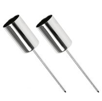 Article Bougeoir argent pour bougies bâtons Ø2,2cm 4 pcs