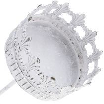 Article Bougeoir blanc antique Ø7cm H12cm 1 pc