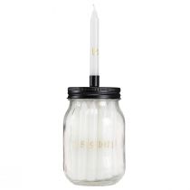 Article Bougeoir sur verre avec 24 bougies Calendrier de l&#39;Avent H14,5cm