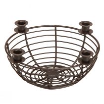 Article Bougeoir pour 4 bougies bol décoratif métal marron Ø14cm