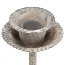 Article Bougeoir pour 4 bougies bâtons gris vintage 31×23cm H25cm