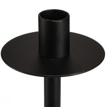Article Bougeoir pour bouteilles métal noir H12cm 2pcs