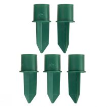 Article Porte-bougies pour bougies coniques, en plastique vert, Ø 2,2 cm, lot de 5