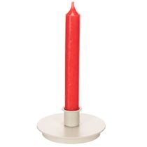 Article Bougeoirs ronds couleur crème pour bougies coniques, décoration de table, 10 cm, lot de 2