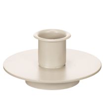 Article Bougeoir en métal beige mat, petit bougeoir pour bougies coniques, 8 cm, lot de 3