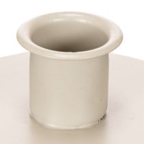Article Bougeoir en métal beige mat, petit bougeoir pour bougies coniques, 8 cm, lot de 3