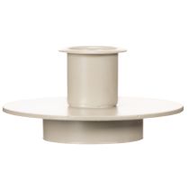 Article Bougeoir en métal beige mat, petit bougeoir pour bougies coniques, 8 cm, lot de 3