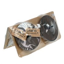 Article Bougeoir marron Ø9cm 4 pièces