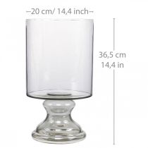 Article Wind light glass bougie verre teinté, clair Ø20cm H36.5cm