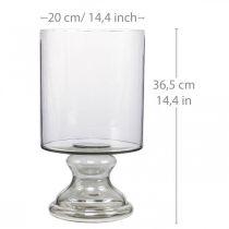 Article Wind light glass bougie verre teinté, clair Ø20cm H36.5cm
