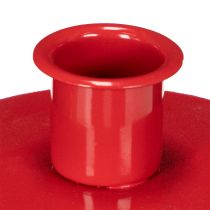 Article Petits bougeoirs rouges pour bougies coniques de 8 cm, lot de 3