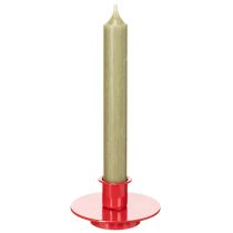 Article Petits bougeoirs rouges pour bougies coniques de 8 cm, lot de 3