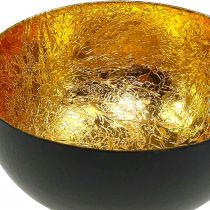 Décoration de table Bol de Noël noir doré Ø8cm H4cm
