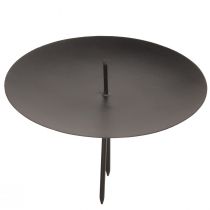 Article Bougeoir à brancher en métal pour l&#39;Avent noir Ø8cm 4 pcs