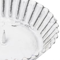 Article Bougeoir enfichable moule à gâteau blanc Ø10cm 4pcs