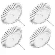 Article Bougeoir enfichable moule à gâteau blanc Ø10cm 4pcs