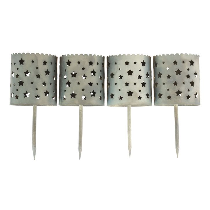 Bougeoir à coller couronne de l&#39;Avent Ø6,5cm H14cm 4pcs