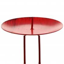Article Bougeoir enfichable rouge Ø9cm 4 pcs