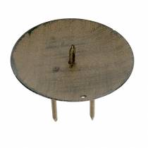 Article Bougeoir enfichable 6x6,5cm marron 4 pcs