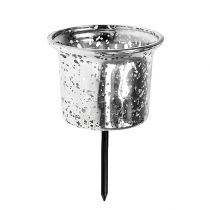 Article Bougeoir pour photophore argent Ø6cm H10cm