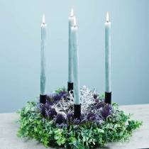 Article Bougeoir noir pour bougies bâtons 15cm 4pcs