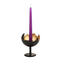 Décoration de table bougeoir Noël métal 15,5cm Ø12cm