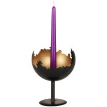 Décoration de table bougeoir Noël métal 19cm Ø15cm