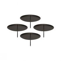 Article Bougeoir enfichable noir Bougeoir de l&#39;Avent Ø6cm 4 pcs