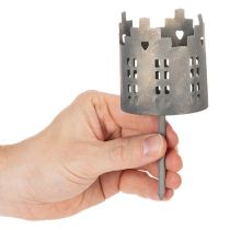 Article Porte-bougie chauffe-plat et porte-bougie à pointe, motif maison, 6 cm, lot de 2
