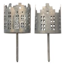 Article Porte-bougie chauffe-plat et porte-bougie à pointe, motif maison, 6 cm, lot de 2