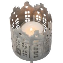 Article Porte-bougie chauffe-plat et porte-bougie à pointe, motif maison, 6 cm, lot de 2
