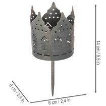 Article Porte-bougies chauffe-plat à pic, supports en forme de maison pour bougies piliers, 6 cm, 2 pièces