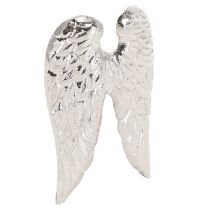 Article Lot de 4 bougies à suspendre en forme d&#39;ailes d&#39;ange de Noël argentées 4 x 7 cm