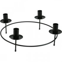 Article Bougeoir bâton bougies bougeoir noir Ø33,5cm H11cm 2 pcs