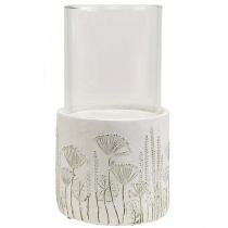 Article Bougeoir lanterne verre avec socle Ø17cm H32cm