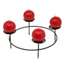 Article Bougeoir pour 4 bougies décoration de table métal noir Ø23.5cm 2pcs