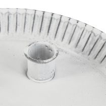Article Moule à gâteau assiette bougie avec 4 bougeoirs blanc Ø25cm