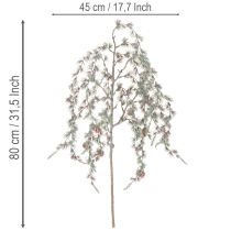Article Branche de pin artificielle avec pommes de pin, branche décorative, artificielle, 80 cm, 3 pièces
