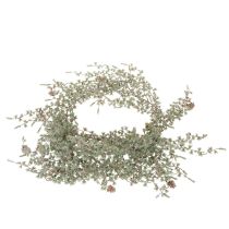 Article Guirlande artificielle avec pommes de pin et branches à aiguilles pour la décoration, 185 cm