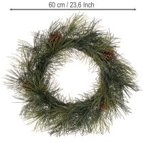 Article Couronne artificielle de branches de pin avec pommes de pin 60 cm
