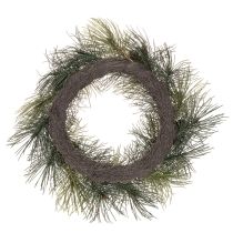 Article Couronne artificielle de branches de pin avec pommes de pin 60 cm