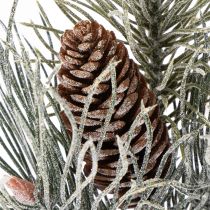 Article Branche de pin artificielle avec pommes de pin, style hivernal, 40 cm