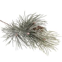 Article Branche de pin artificielle avec pommes de pin, style hivernal, 40 cm