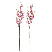 Article Branche de cerisier artificielle décorative rose foncé 96 cm 2 pièces