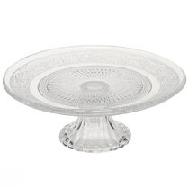 Article Assiette à gâteau classique en verre sur pied - Élégante pour chaque célébration Ø 20cm