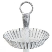 Article Présentoir à gâteaux Shabby Chic métal blanc 2 étages Ø16,5cm