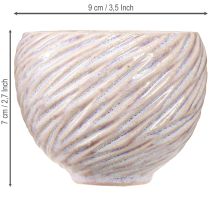 Article Petits bols en céramique décor spirale rose Ø9cm 4pcs