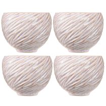 Article Petits bols en céramique décor spirale rose Ø9cm 4pcs