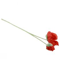 Article Fleurs artificielles coquelicot rouge 67cm