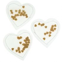 Article Confettis coeur or 5cm 24pcs